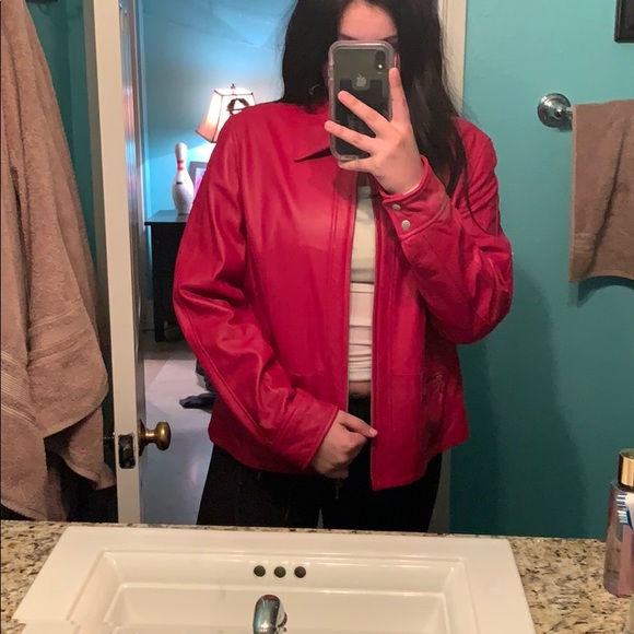 red leather jacket - Picture 3 of 4